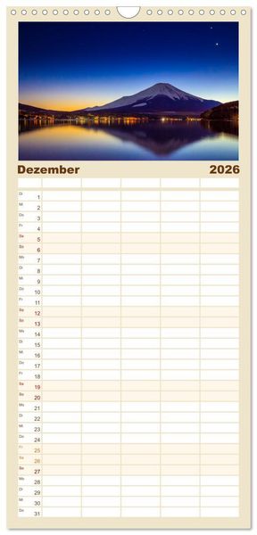 Produktbild: Familienplaner 2026 - Japan - zwischen Tradition und Moderne mit 5 Spalten (Wandkalender, 21 x 45 cm) CALVENDO