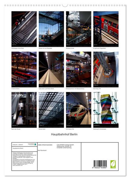 Produktbild: Hauptbahnhof Berlin (hochwertiger Premium Wandkalender 2026 DIN A2 hoch), Kunstdruck in Hochglanz