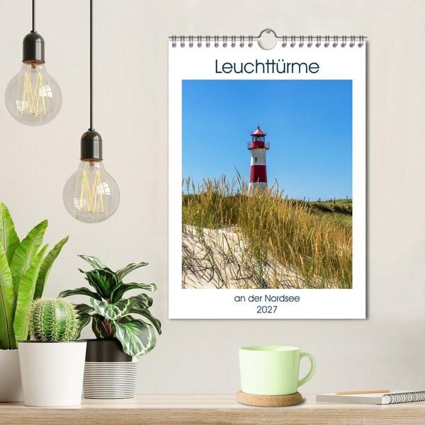 Produktbild: Leuchtt&uuml;rme an der Nordsee (Wandkalender 2027 DIN A4 hoch), CALVENDO Monatskalender