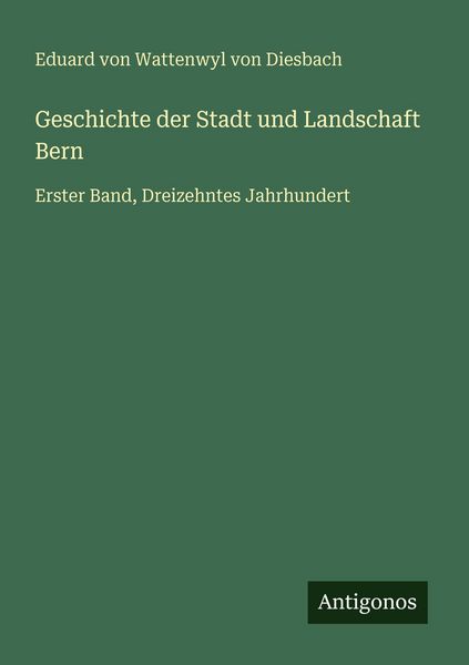 Produktbild: Geschichte der Stadt und Landschaft Bern