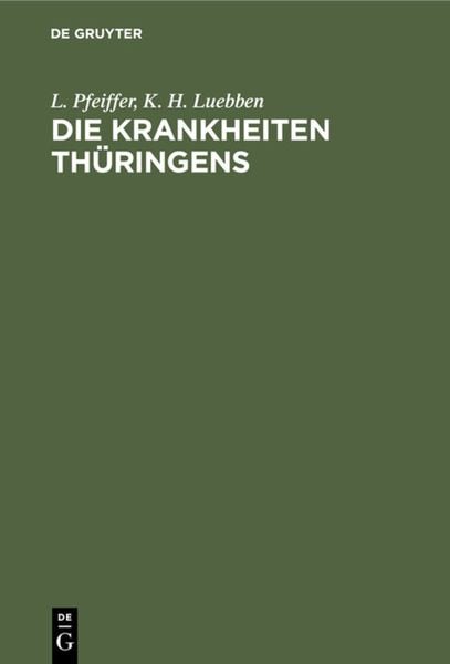 Produktbild: Die Krankheiten Th&uuml;ringens