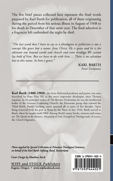 Produktbild: Final Testimonies