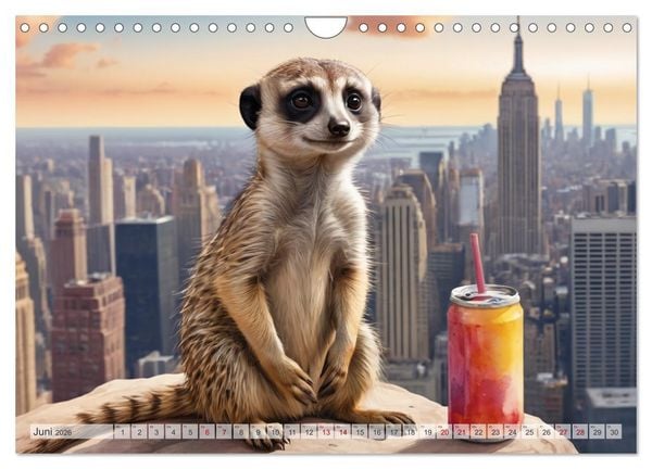 Produktbild: Erdm&auml;nnchen in New York City (Wandkalender 2026 DIN A4 quer), CALVENDO Monatskalender
