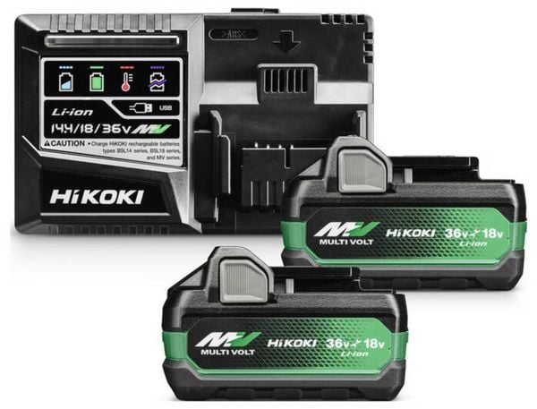 Produktbild: HiKOKI UC18YSL3WHZ Werkzeug-Akku und Ladeger&auml;t 18 V, 36V 2.5 Ah, 5Ah