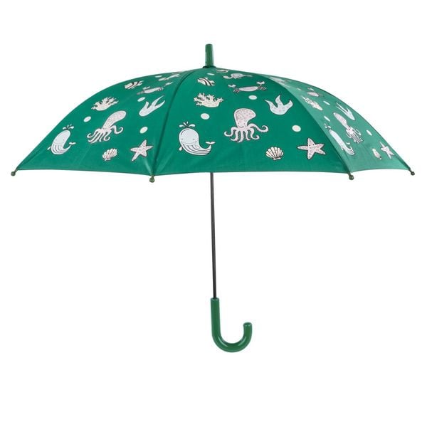 Produktbild: Idena Regenschirm Magic Meerestiere gr&uuml;n &Oslash;83x66cm