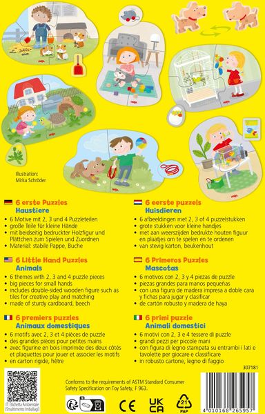 Produktbild: 6 erste Puzzles Haustiere