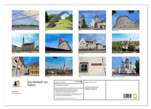 Produktbild: Die Altstadt von Tallinn (Wandkalender 2026 DIN A2 quer), CALVENDO Monatskalender