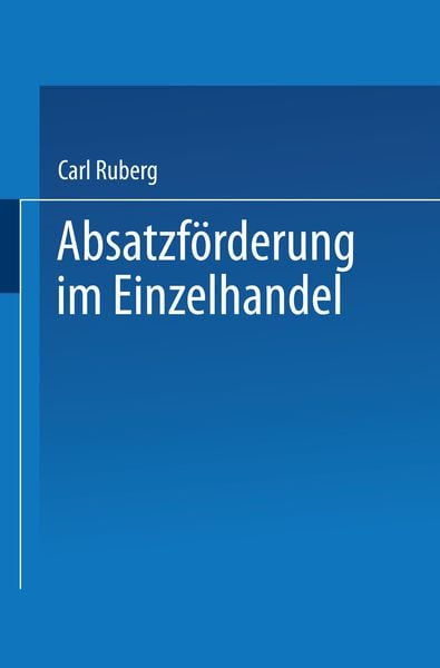 Produktbild: Absatzf&ouml;rderung im Einzelhandel