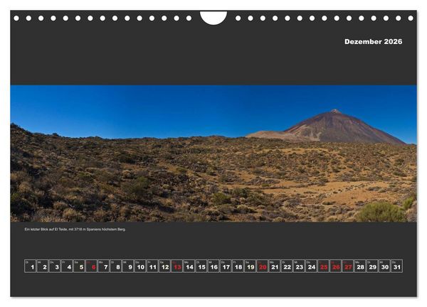 Produktbild: Teneriffa im Panorama (Wandkalender 2026 DIN A4 quer), CALVENDO Monatskalender