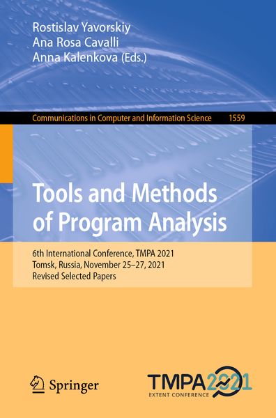 Produktbild: Tools and Methods of Program Analysis