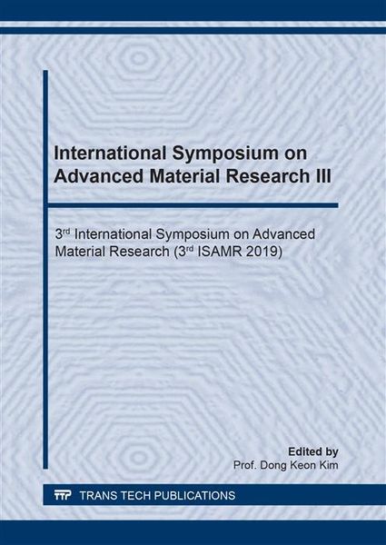 Produktbild: International Symposium on Advanced Material Research III