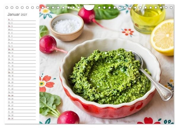 Produktbild: Zero Waste Pesto - 12 Monate, 12 Reste, unendlich Geschmack (Wandkalender 2027 DIN A4 quer), CALVENDO Monatskalender