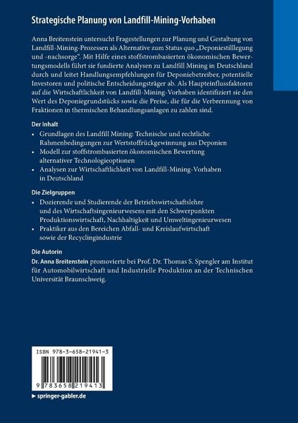 Produktbild: Strategische Planung von Landfill-Mining-Vorhaben
