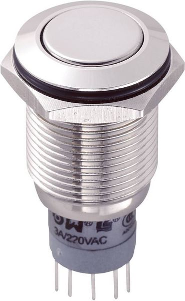 Produktbild: TRU COMPONENTS 701931 LAS2GQF-22/N/P Vandalismusgesch&uuml;tzter Drucktaster 250 V/AC 3 A 2 x Ein/(Ein) tastend 1 St.