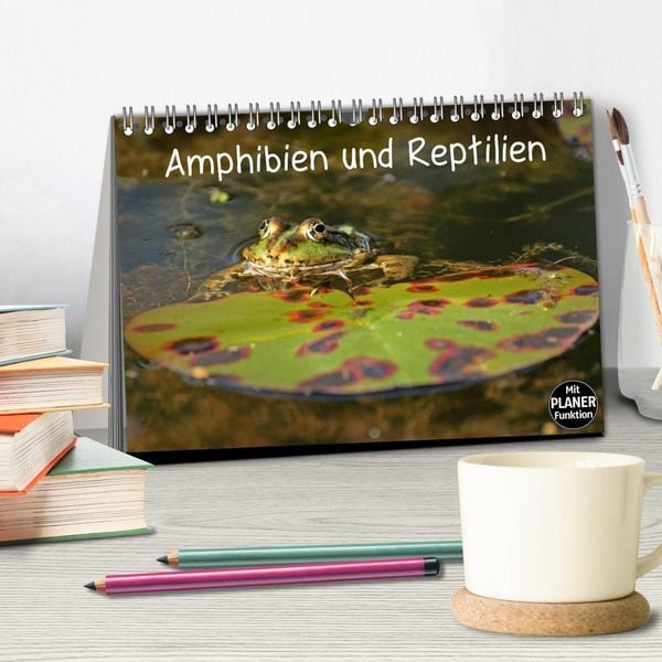 Produktbild: Amphibien und Reptilien (Tischkalender 2026 DIN A5 quer), CALVENDO Monatskalender