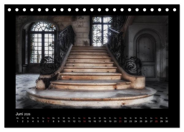 Produktbild: Lost Places - vergessene orte vergessener glanz (Tischkalender 2026 DIN A5 quer), CALVENDO Monatskalender