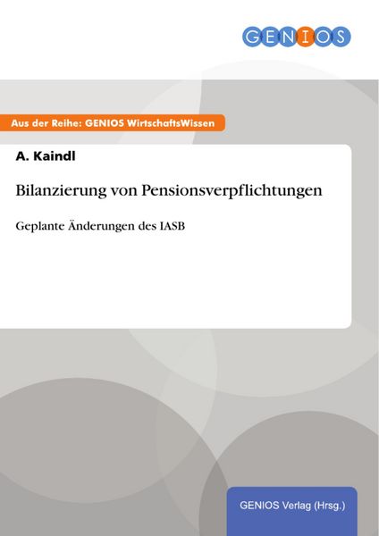 Produktbild: Bilanzierung von Pensionsverpflichtungen
