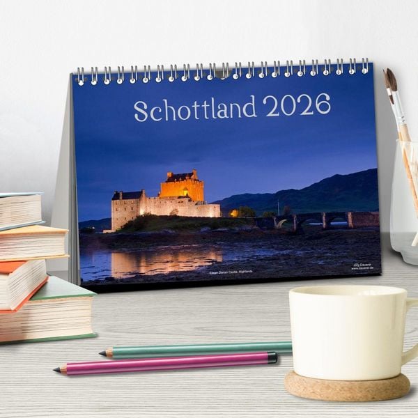 Produktbild: Schottland (Tischkalender 2026 DIN A5 quer), CALVENDO Monatskalender