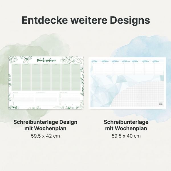 Produktbild: Schreibunterlage Design mit Wochenplan
