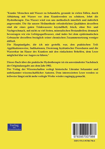 Produktbild: Kurzgefasste praktische Hydrotherapie