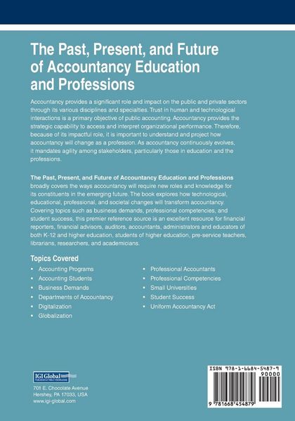 Produktbild: The Past, Present, and Future of Accountancy Education and Professions