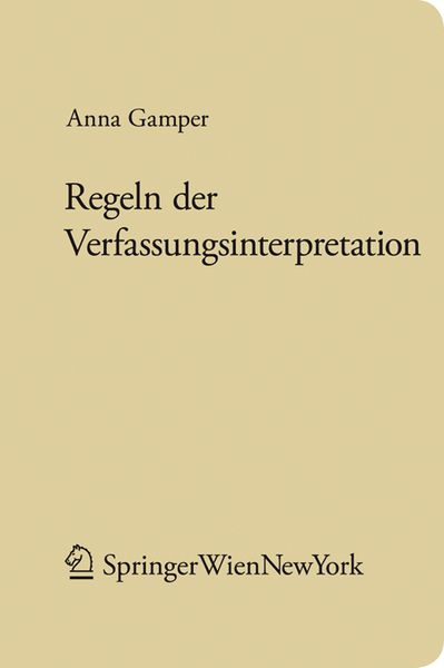 Produktbild: Regeln der Verfassungsinterpretation