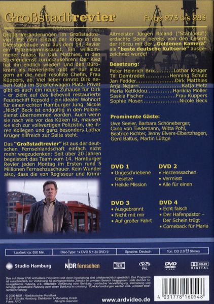 Produktbild: Gro&szlig;stadtrevier - Box 18/Folge 273-283 [4 DVDs] - Softbox