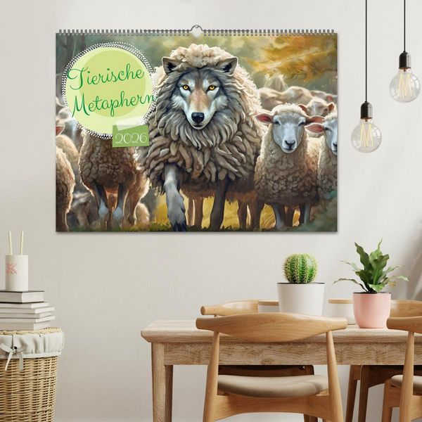 Produktbild: Tierische Metaphern (Wandkalender 2026 DIN A2 quer), CALVENDO Monatskalender