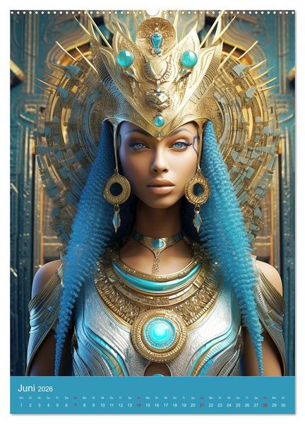 Produktbild: Antike Priesterinnen. Kunstvolle Fantasy-Portraits (hochwertiger Premium Wandkalender 2026 DIN A2 hoch), Kunstdruck in Hochglanz