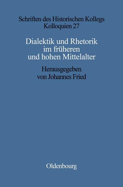 Produktbild: Dialektik und Rhetorik im fr&uuml;hen und hohen Mittelalter