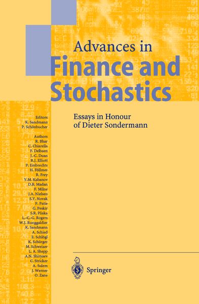 Produktbild: Advances in Finance and Stochastics