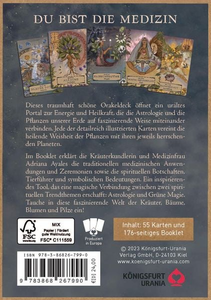 Herbal Astrology Orakel: 55 Karten mit Botschaften und Anleitungen