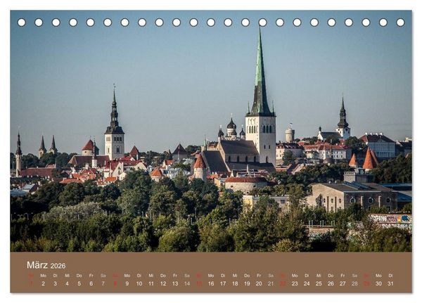 Produktbild: Tallinn - Streifzug durch die Altstadt (Tischkalender 2026 DIN A5 quer), CALVENDO Monatskalender