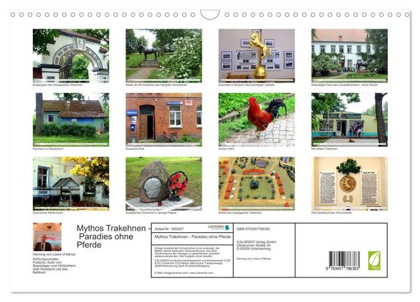 Produktbild: Mythos Trakehnen - Paradies ohne Pferde (Wandkalender 2026 DIN A3 quer), CALVENDO Monatskalender