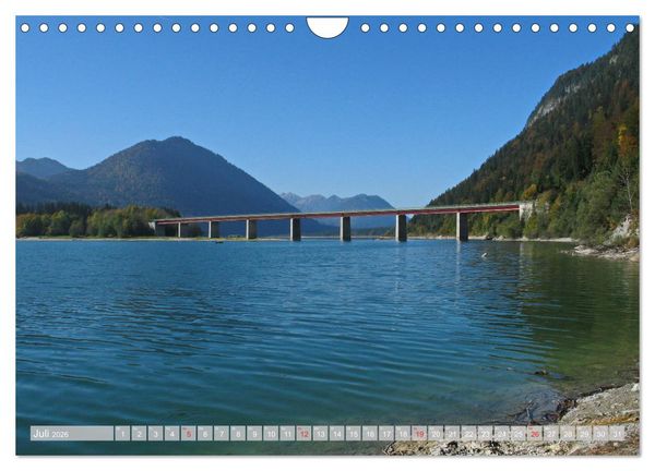 Produktbild: Der Sylvenstein - Impressionen eines Sees in Oberbayern (Wandkalender 2026 DIN A4 quer), CALVENDO Monatskalender