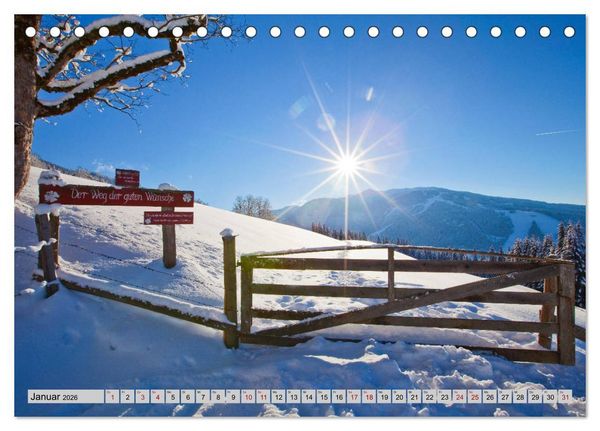 Produktbild: Herzliche Gr&uuml;&szlig;e aus Flachau (Tischkalender 2026 DIN A5 quer), CALVENDO Monatskalender