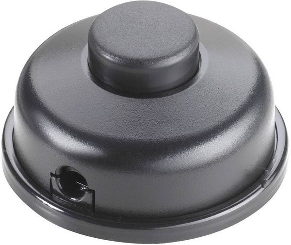 Produktbild: InterB&auml;r Tretschalter Schwarz 1 x Aus/Ein 6A 1St.