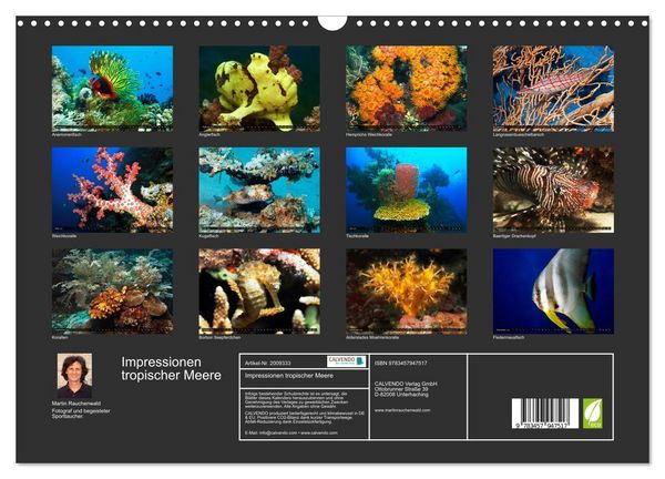 Produktbild: Impressionen tropischer Meere (Wandkalender 2026 DIN A3 quer), CALVENDO Monatskalender