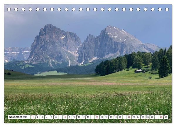 Produktbild: Seiser Alm Sommer (Tischkalender 2026 DIN A5 quer), CALVENDO Monatskalender