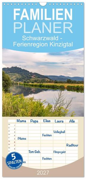 Produktbild: Familienplaner 2027 - Schwarzwald - Ferienregion Kinzigtal mit 5 Spalten (Wandkalender, 21 x 45 cm) CALVENDO