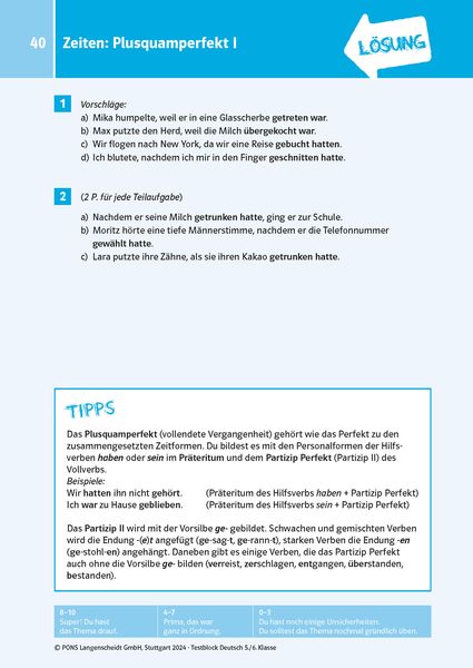Produktbild: PONS Der gro&szlig;e Testblock Deutsch 5./6. Klasse