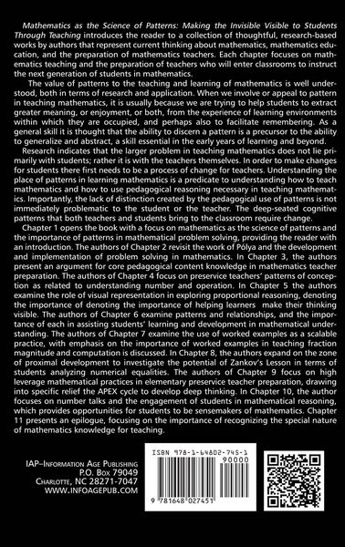 Produktbild: Mathematics as the Science of Patterns