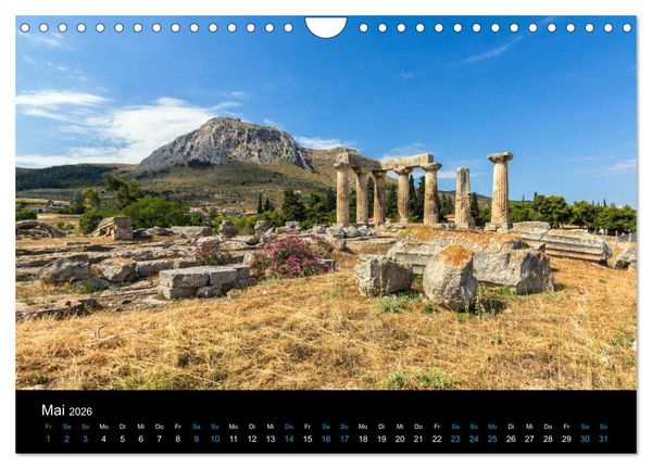 Produktbild: Peloponnes, Griechisches Urgestein von grandioser Sch&ouml;nheit. Die Regionen Argolis, Korinthia und Attika (Wandkalender 2026 DIN A4 quer), CALVENDO Monatskalender