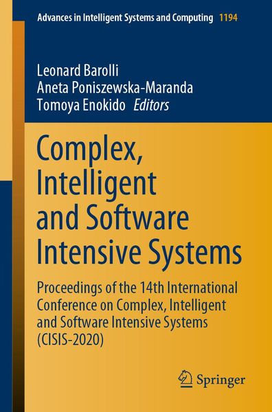 Produktbild: Complex, Intelligent and Software Intensive Systems