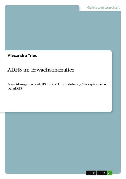 Produktbild: ADHS im Erwachsenenalter