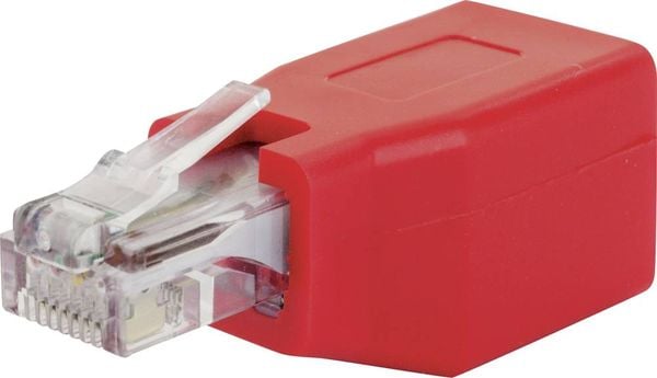 Schwaiger RJ45 Netzwerk Adapter CAT 6 [1x RJ45-Buchse - 1x RJ45-Stecker] Rot