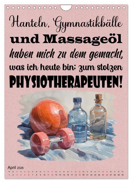 Produktbild: Physiospr&uuml;che (Wandkalender 2026 DIN A4 hoch), CALVENDO Monatskalender