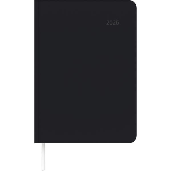 Produktbild: Buchkalender Tucson schwarz 2026 - mit Registerschnitt - Büro-Kalender A5 - 1 Tag 1 Seite - 416 Seiten - Tucson-Einband - Zettler
