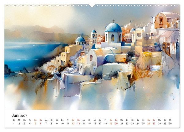Produktbild: Mediterraner Glanz (hochwertiger Premium Wandkalender 2027 DIN A2 quer), Kunstdruck in Hochglanz