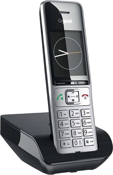 Produktbild: Gigaset COMFORT 500 DECT, GAP Schnurloses Telefon analog Babyphone, Freisprechen, f&uuml;r H&ouml;rger&auml;te kompatibel, Headsetanschluss, inkl. Mobilteil, mit